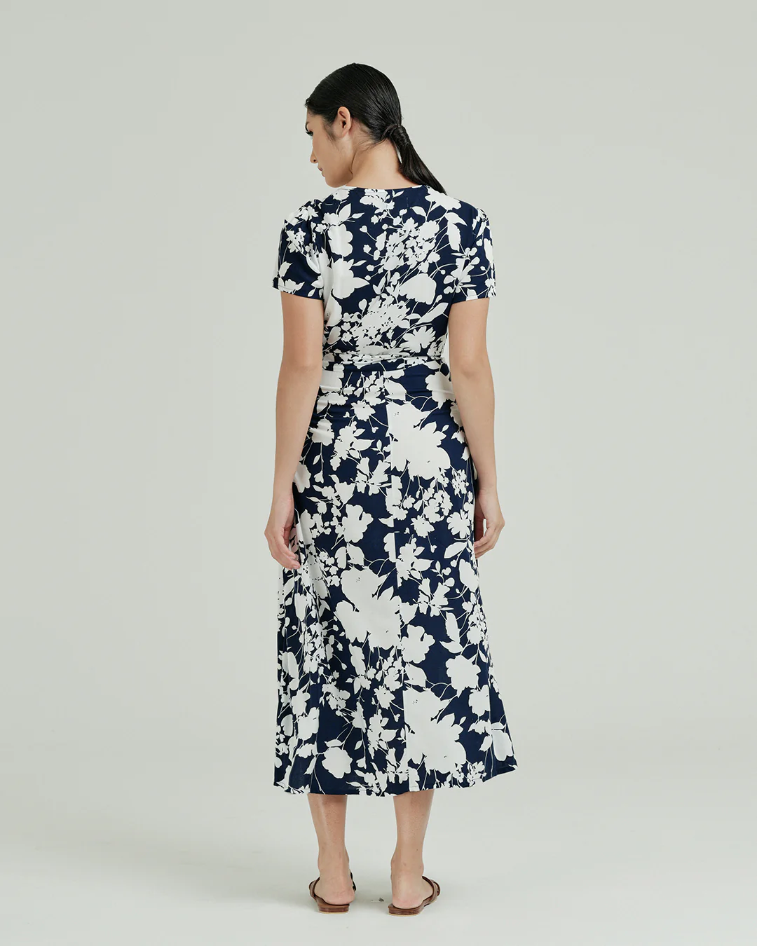 Illona Wrap Midi Dress - Fashion Us