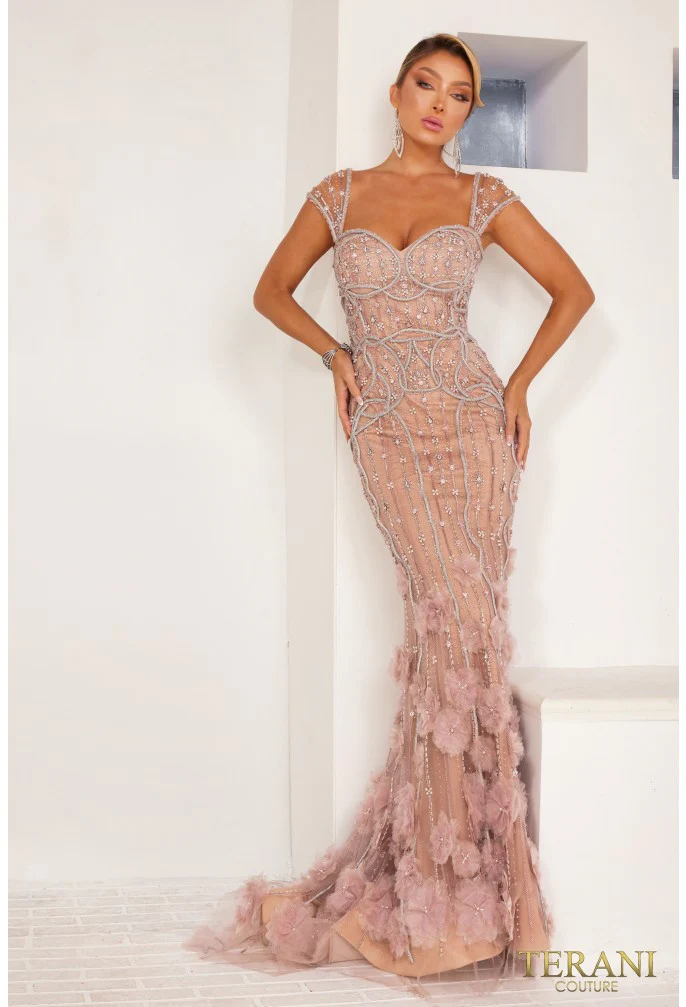 TERANI 241GL2625 DRESS - Fashion Us