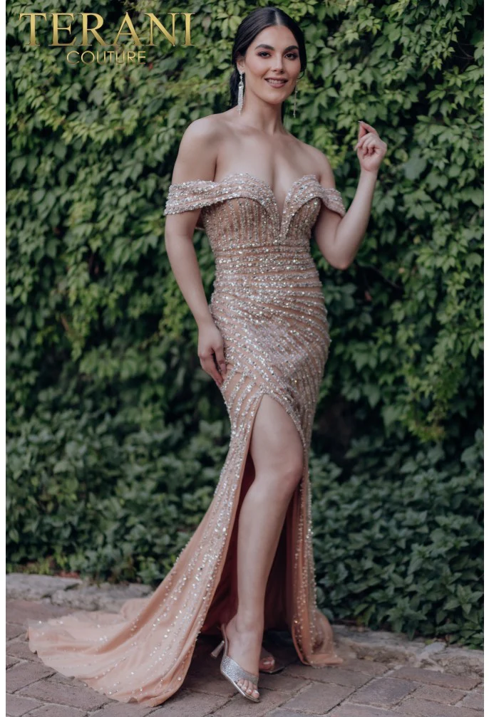 TERANI 232GL1491 DRESS - Fashion Us