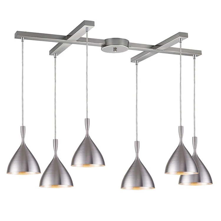Spun Aluminum Six-Light Pendant - Fashion Us