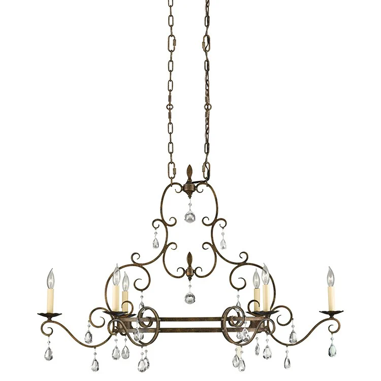 Chateau Six-Light Linear Chandelier - Fashion Us