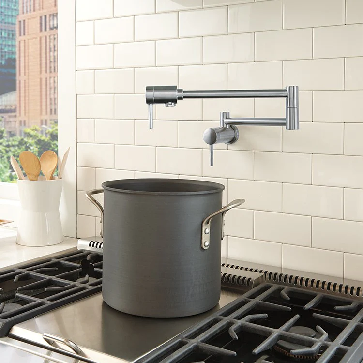 Contemporary Wall-Mount Pot Filler - Fashion Us