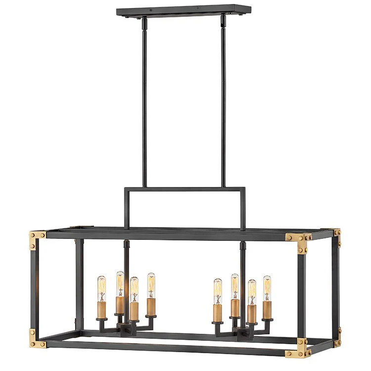 Louis Eight-Light Linear Chandelier - Fashion Us