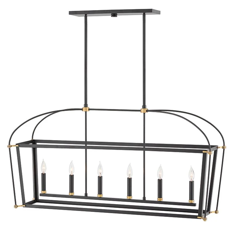 Selby Six-Light Linear Chandelier - Fashion Us