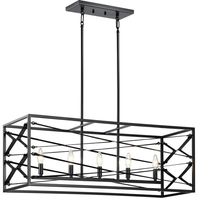 Sevan Five-Light Linear Chandelier - Fashion Us