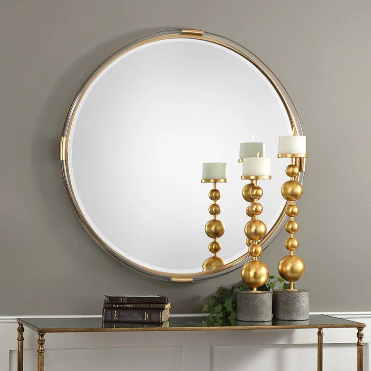 Mackai Round Gold Wall Mirror - Fashion Us