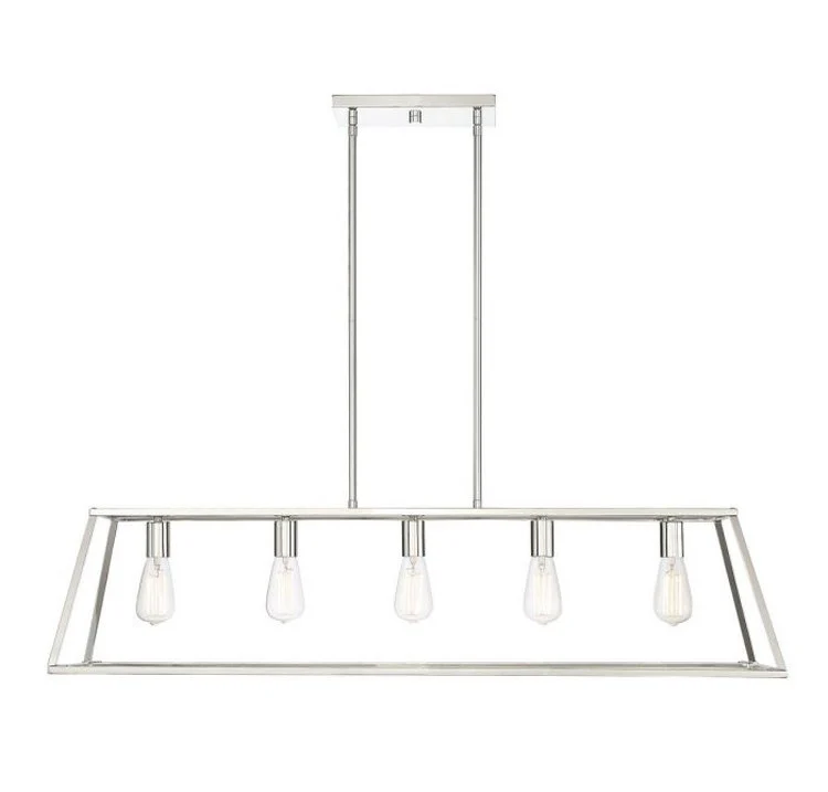 Denton Five-Light Linear Chandelier - Fashion Us