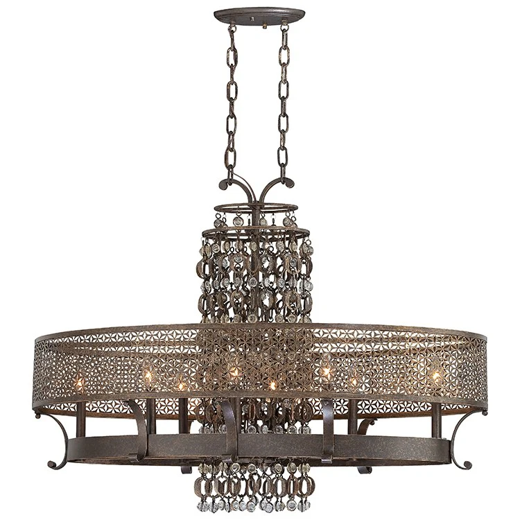 Ajourer Eight-Light Oval Chandelier - Fashion Us