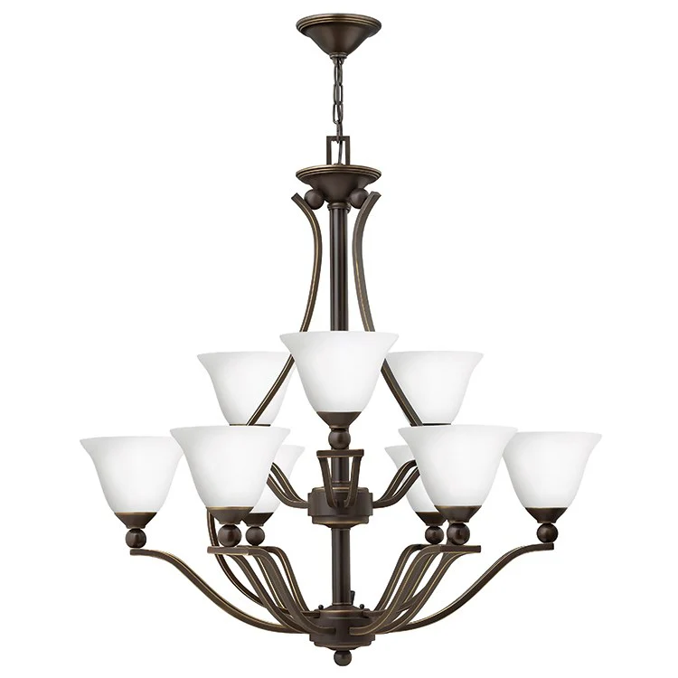 Bolla Nine-Light Two-Tier Chandelier - Fashion Us