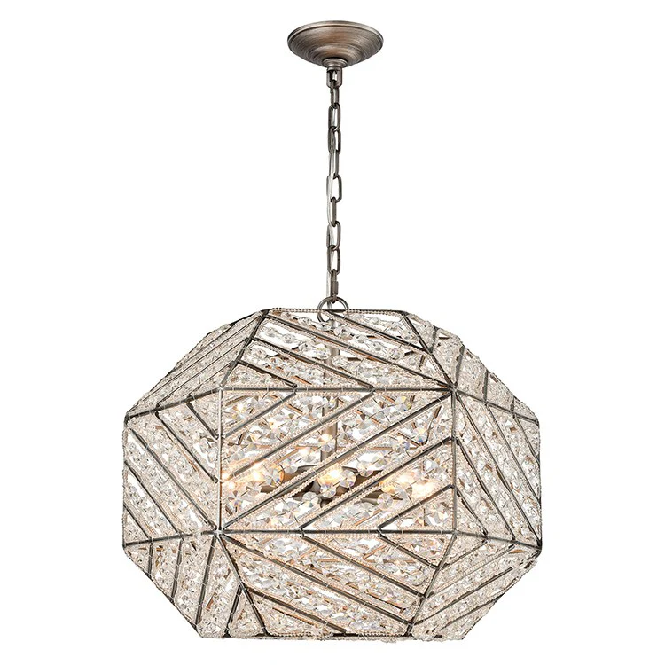 Constructs Eight-Light Chandelier - Fashion Us