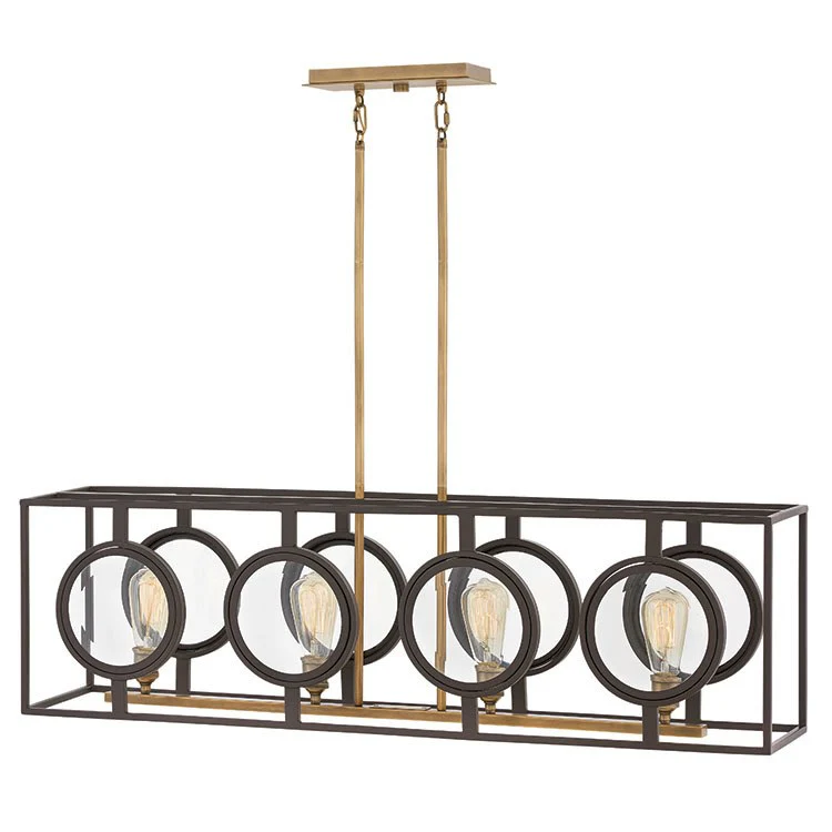Fulham Four-Light Linear Chandelier - Fashion Us