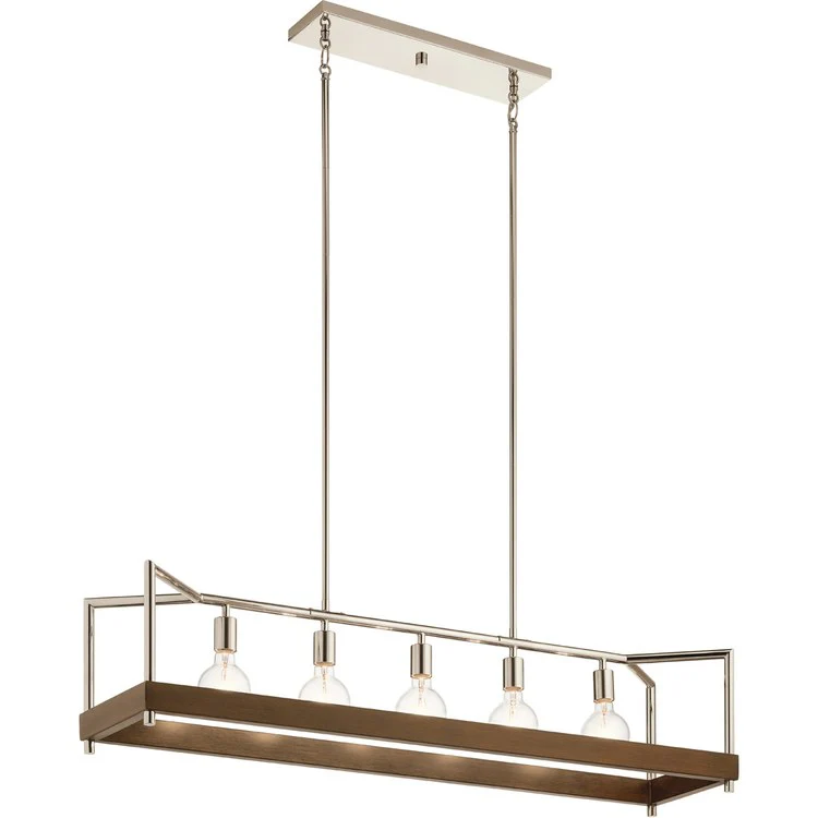 Tanis Five-Light Linear Chandelier - Fashion Us