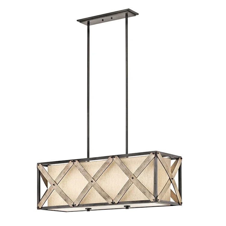 Cahoon Three-Light Linear Chandelier - Fashion Us