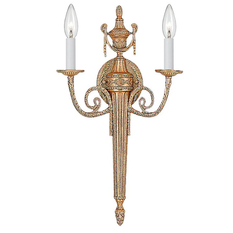 Cast Brass Two-Light Wall Sconce - Fashion Us