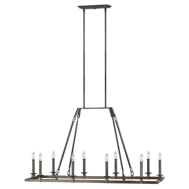 Landen Ten-Light Linear Chandelier - Fashion Us
