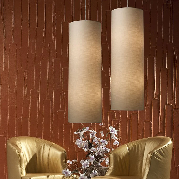 Fabric Cylinder Four-Light Pendant - Fashion Us