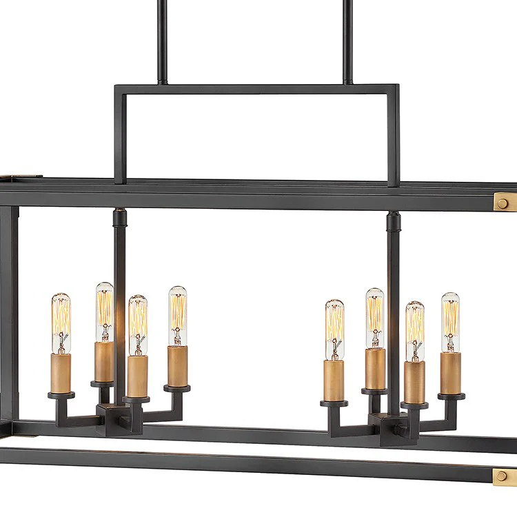 Louis Eight-Light Linear Chandelier - Fashion Us